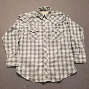 Wrangler Large Plaid Gray/White